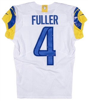 2021 Jordan Fuller Game Used Los Angeles Rams White Jersey (Rams COA)